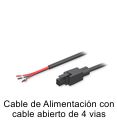 Cable de Alimentacin con cable abierto de 4 vias