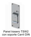 Panel trasero TSW2 con soporte Carril DIN