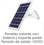Paneles solares con batera y soporte pared