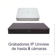 Grabadores IP UNV de hasta 8 cmaras